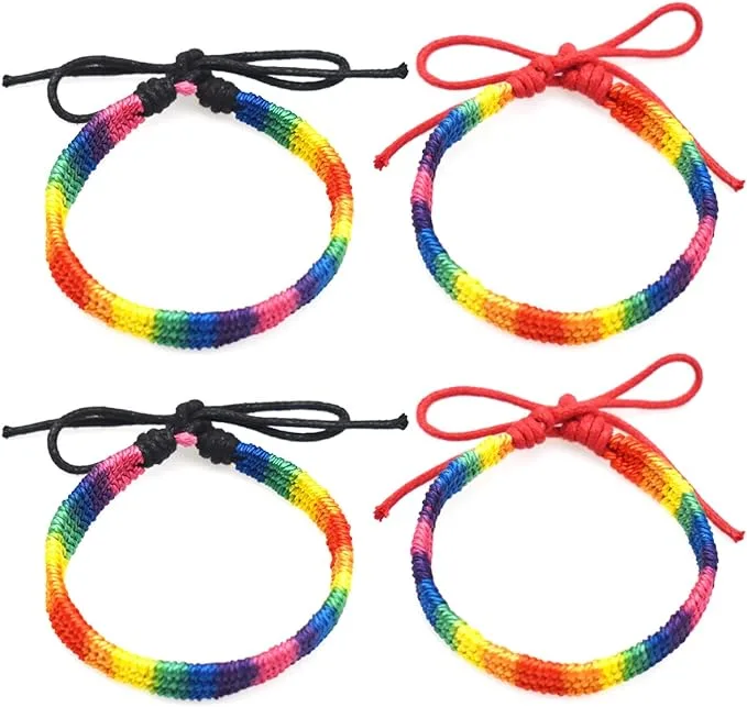 pulsera arcoiris hilo